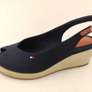 TOMMY HILFINGHER sling back zeppa navy