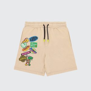 Pantaloncino Bambino Beige con Stampe Barrow