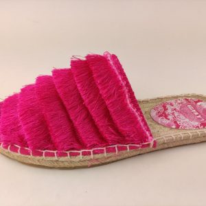 L.A.WATERS espadrillas frange fuxia