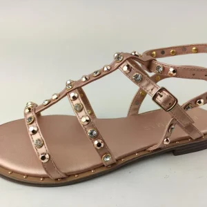 KHARISMA sandalo basso borchie rosa oro